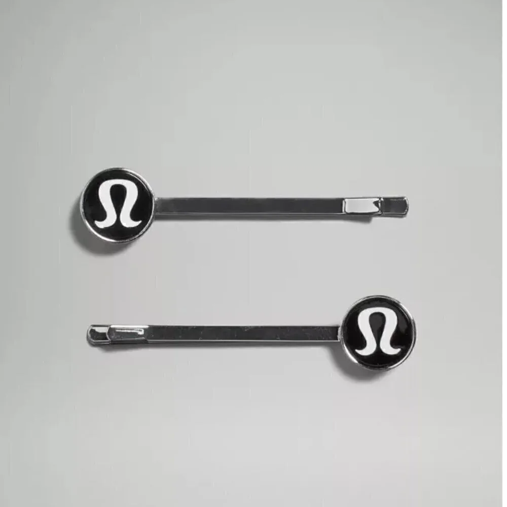 NWT Lululemon Logo Bobby Pins *2 Pack - Black